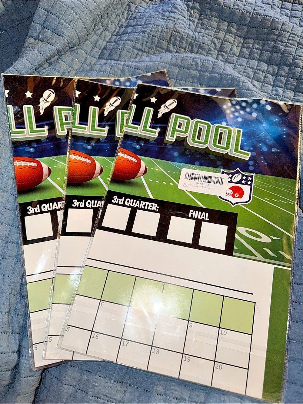 OHOME Football Pool Poster Squares Board Football Decorations